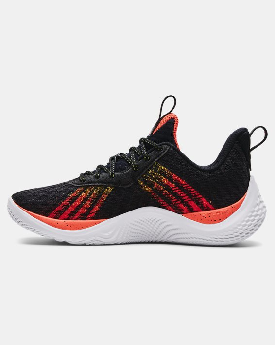 Unisex Curry Flow 10 'Iron Sharpens Iron' Basketball Shoes in Black image number 1